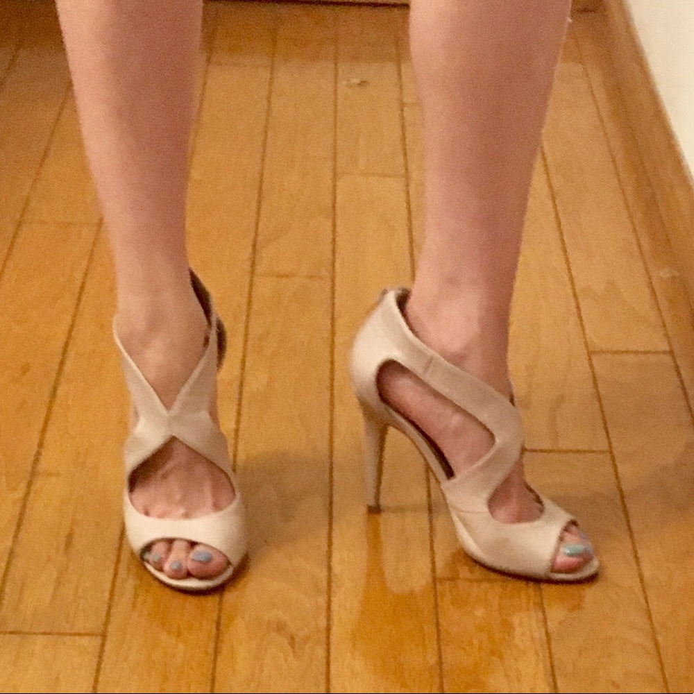 Pink beige pumps 7